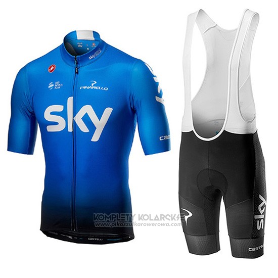 2019 Rowerowa Sky Niebieski Krotkie Rekawy i Kombinezon